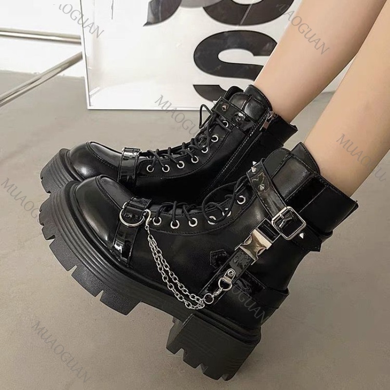 Bottines Punk à fond épais pou - Motorcycle Gear Pants avis et prix